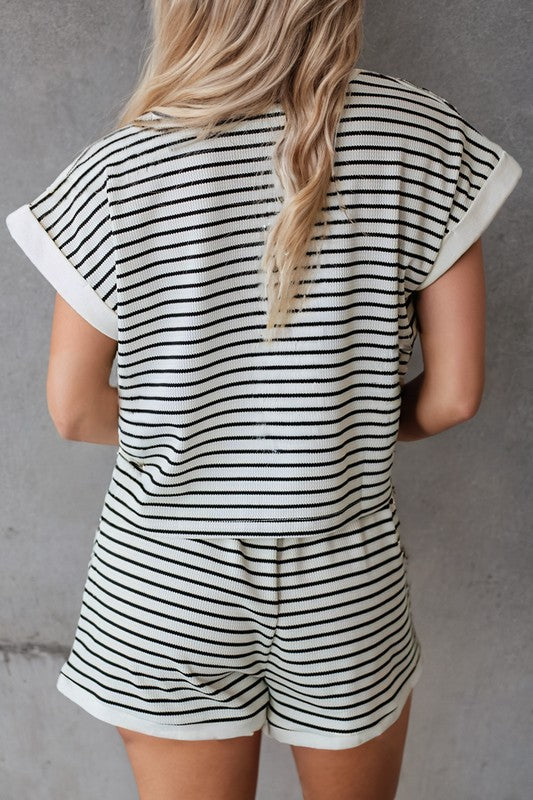 Sally Striped Short Set