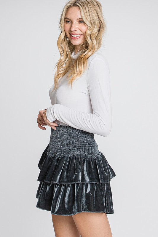 Romantic Velvet Smocked Shorts