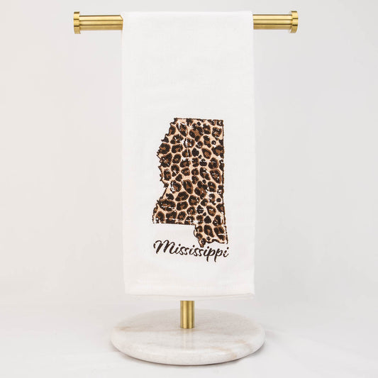 Mississippi Leopard Hand Towel