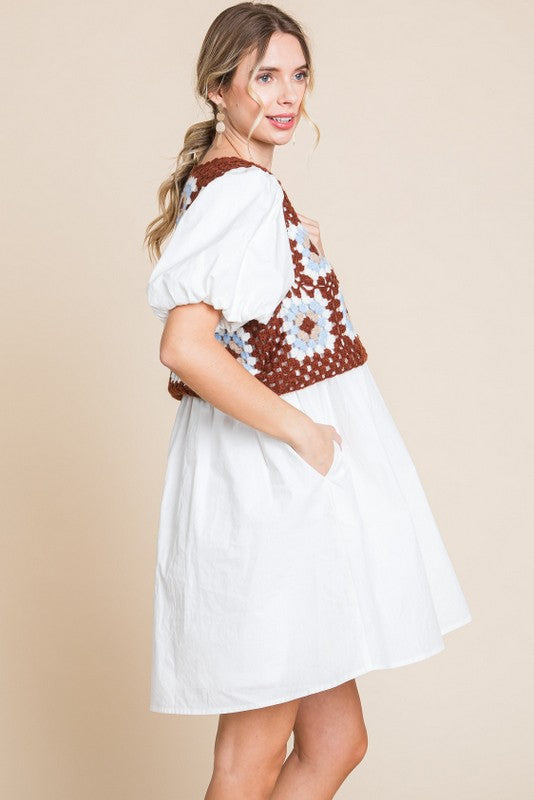 Out West Crochet Vest Dress