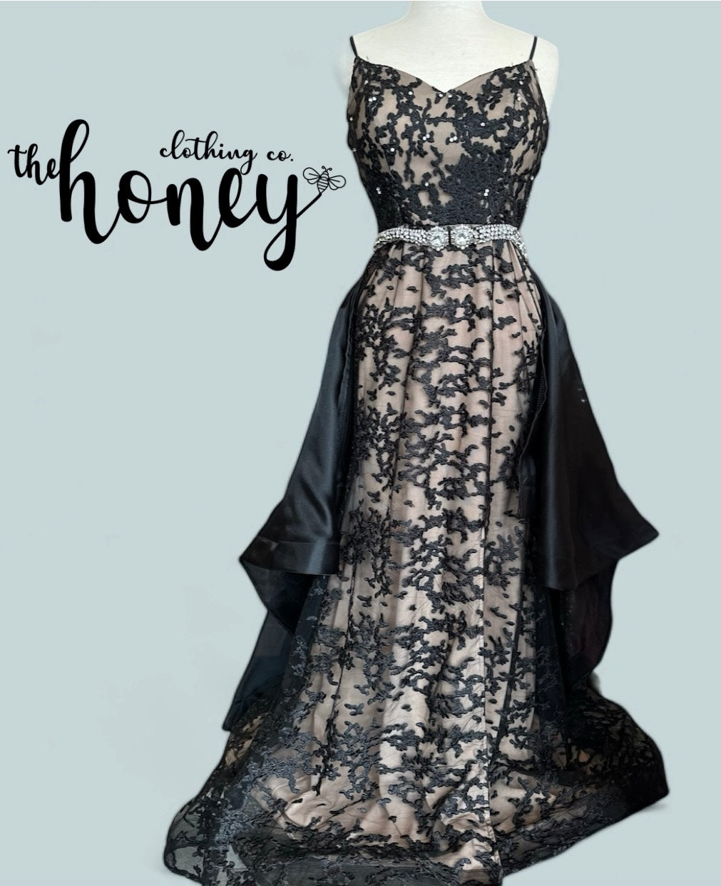 Black Lace formal gown