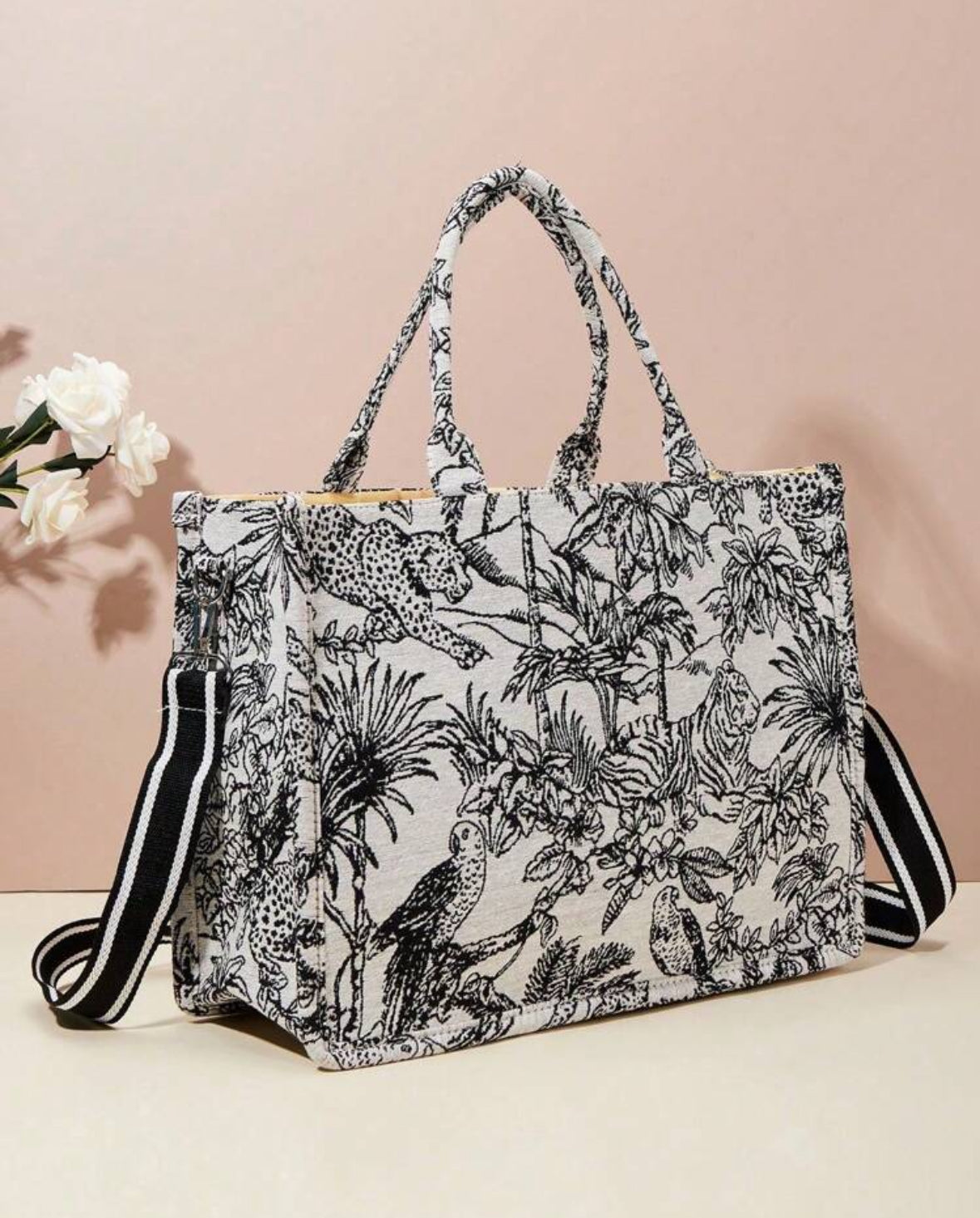 Jacquard Print Tote