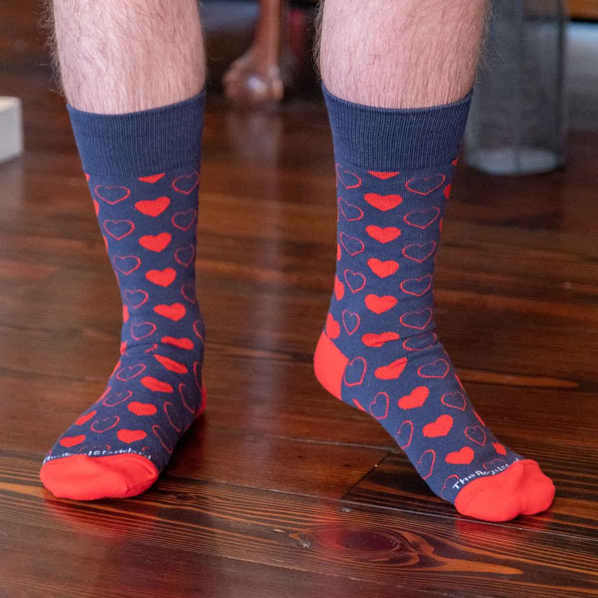 Mens Heart Socks