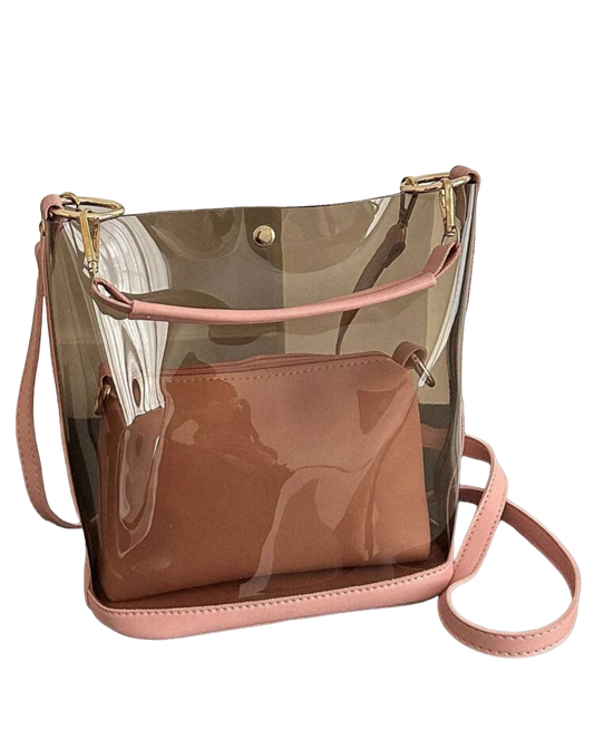 Clear Shoulder Bag with Pouch