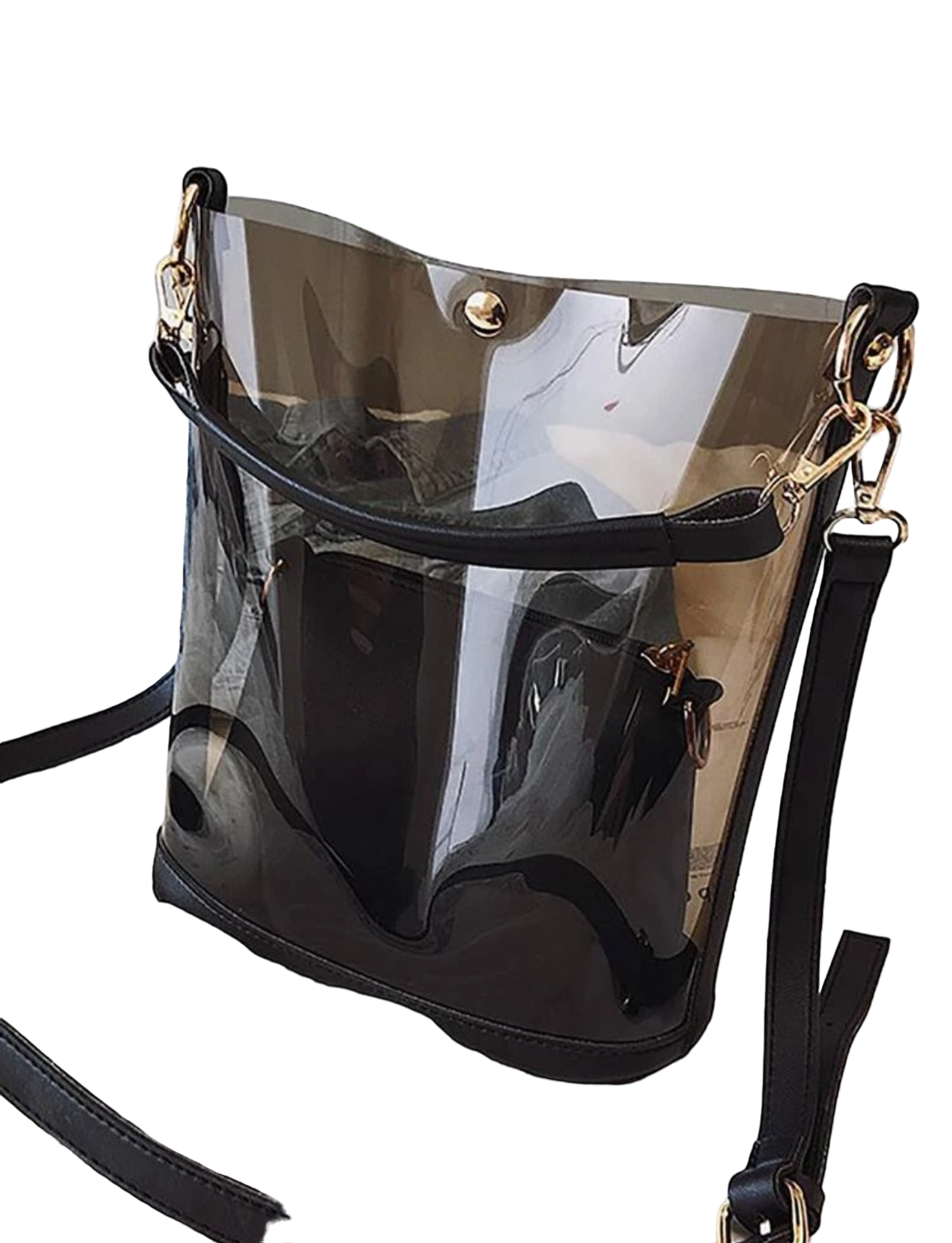 Clear Shoulder Bag with Pouch